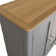 image 8 of Taberno Oak 2 Door Compact Sideboard Dove Grey Grey