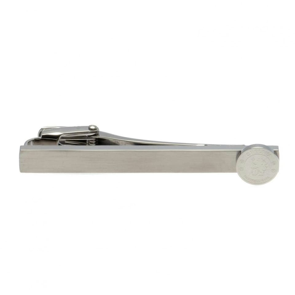image 1 of Chelsea FC Stainless Steel Tie Slide - Silver - One Size