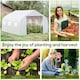 image 6 of Outsunny Walk-In Polytunnel Greenhouse w/ Roll Up Door Windows, 3.5x3x2 m White