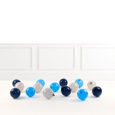 Blue, Navy Blue & Grey Scatter Mini Latex Balloons