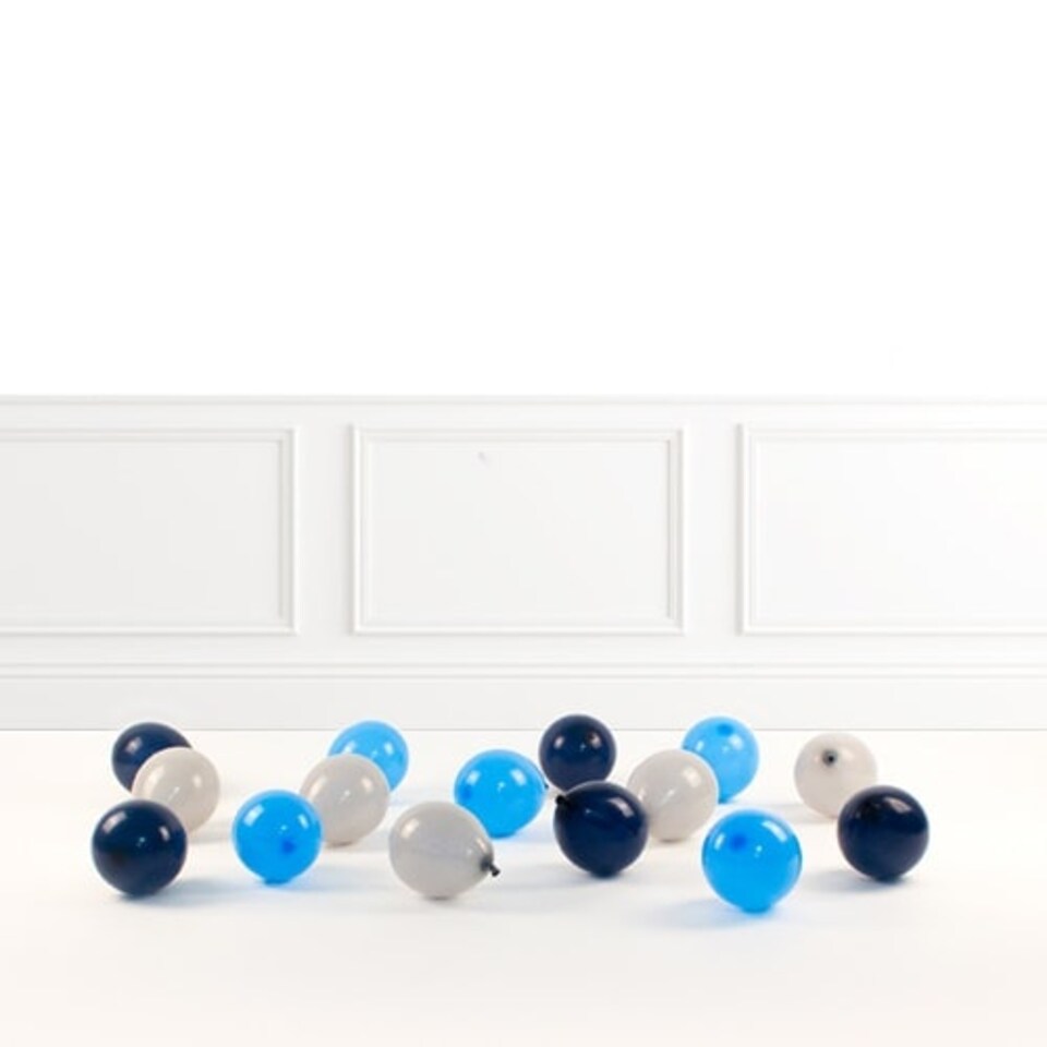 Blue, Navy Blue & Grey Scatter Mini Latex Balloons