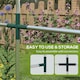 image 4 of Outsunny Fruit Cage 1.2x3.6x1.9m, Zipped Door, Anti-Bird Net, Black