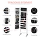 image 5 of HOMCOM Lockable Jewellery Storage Mirror Armoire Freestanding Adjustable White