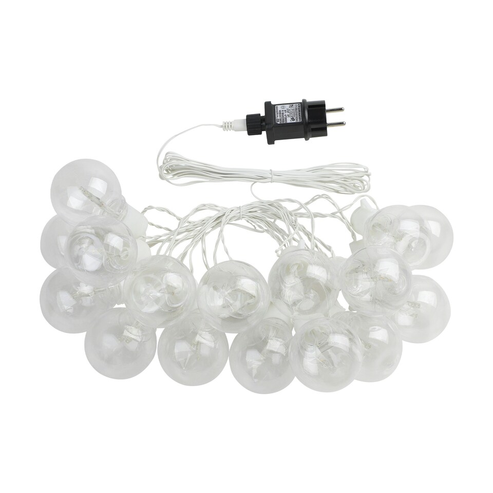 image 1 of Eglo Partaj LED 4.5 Meter White Transparent Outdoor Fairy Lights Black