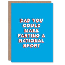 Could Make Farting National Sport Fun Fathers Day Dad Card