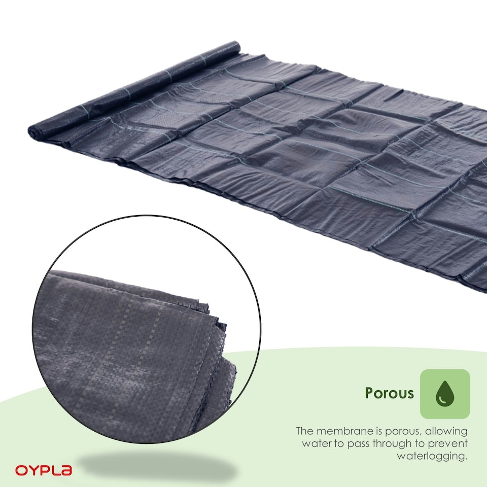 image 1 of Oypla 2m x 10m Heavy Duty Weed Control Ground Cover Membrane Sheet