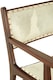 image 5 of Interiors By Premier Stylish Leather Teak Wood Dining Chair, Spacious Kitchen Chair, Classic Armchair, Garden Accent Chair | Cream