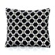 image 1 of Berkeley Geometric Chenille 45cm x 45cm Black Cushion Set of 4 | Black | Cream & Beige | 45cm x 45cm x 10cm | 4
