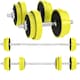 image 9 of HOMCOM Adjustable 20KGS Barbell & Dumbbell Set for Home Gym, Yellow Standard