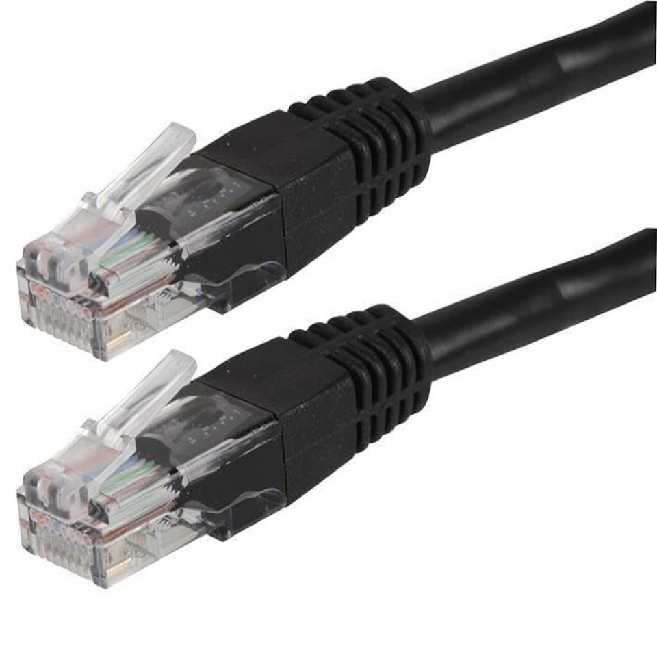 PRO SIGNAL - RJ45 Male to Male Cat5e UTP Ethernet Patch Lead, 25m Black
