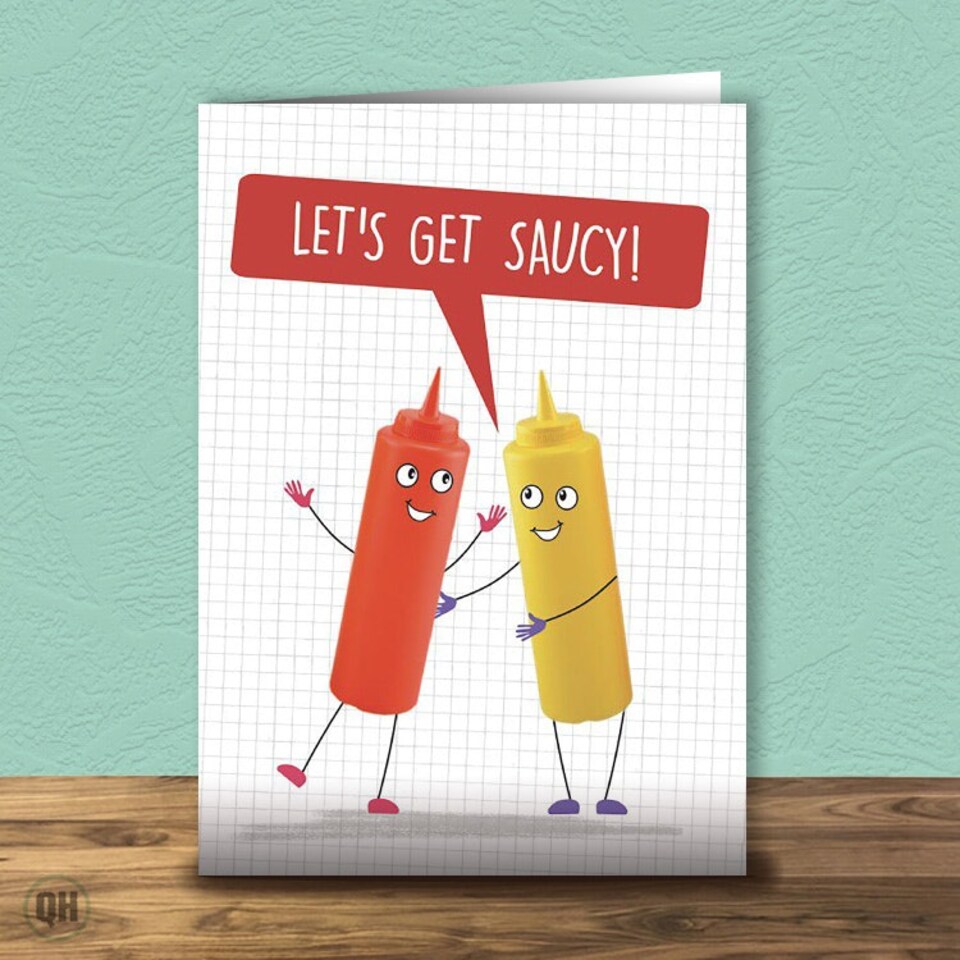 Let's Get Saucy - Valentine's Day Card