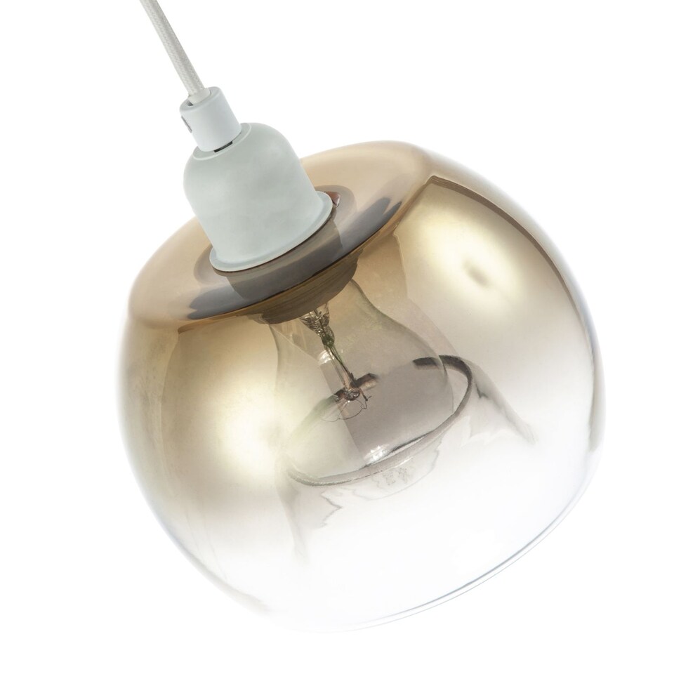 image 1 of Modern Polished Gold and Clear Glass Circular Pendant Lighting Shade | Gold | Gold | 1