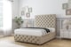 image 3 of Sloomy Watson Almond Coniston Divan Bed Base 2 Drawers Foot-End With 26 Inch Strutted Headboard & 12 Inch Matching Footboard | Cream | Almond | Double | 1