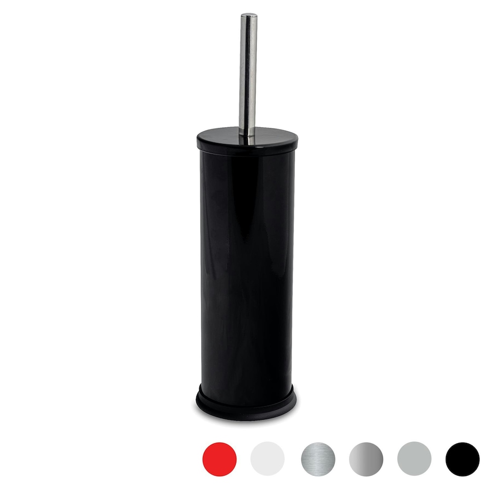 image 1 of Harbour Housewares Round Toilet Brush - Black