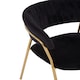 image 5 of Interiors by Premier Soft Black Velvet Dining Chair, Modern Dining Armchair, Black and Gold Luxury Dining Chair for Home, Lounge