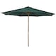 image 1 of Outsunny Wooden Garden Parasol with Rope Pulley Mechanism Dark Green