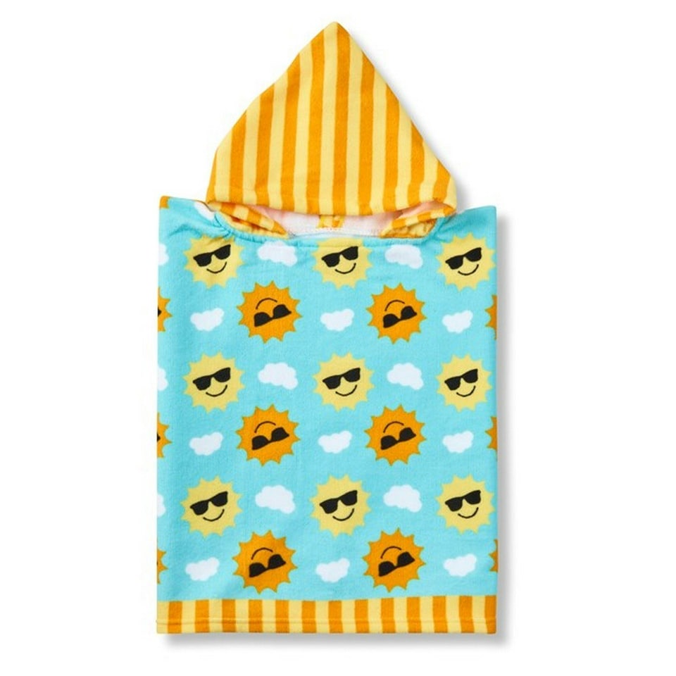 image 1 of Home & Living Childrens/Kids Sun Hooded Towel - Blue/Yellow/Orange - 1.5-3 Years Blue
