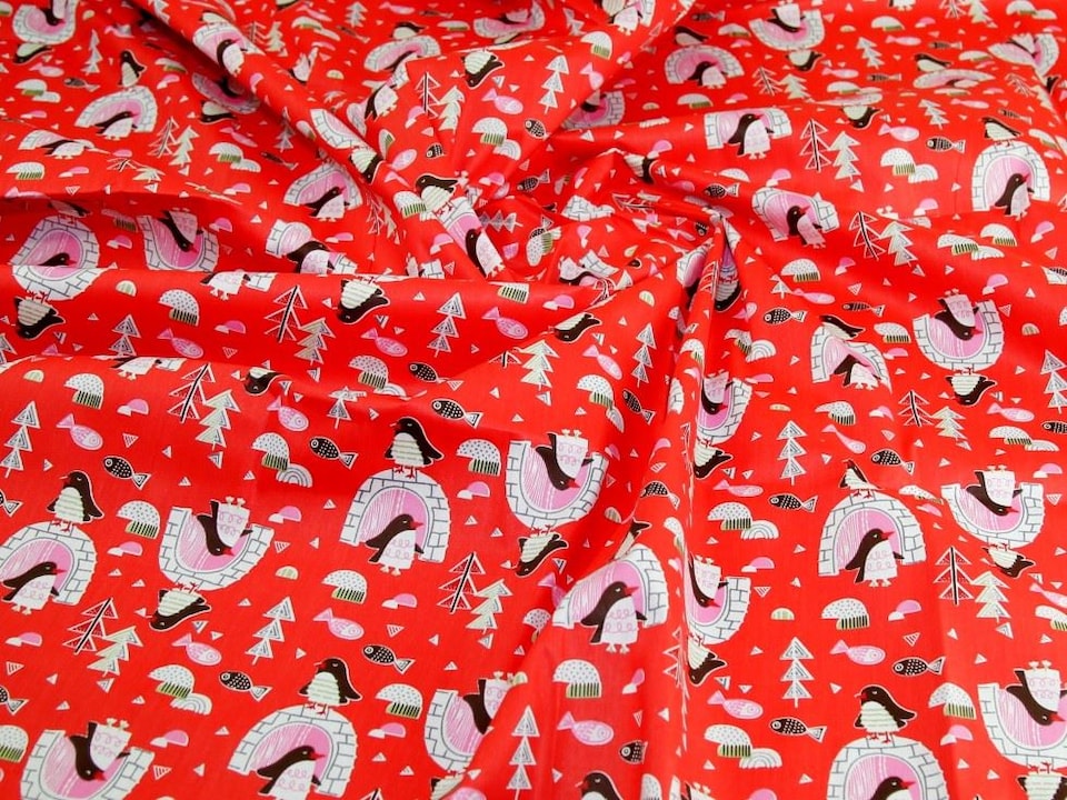 Red 100% Cotton Fabric for Bag Making, Dressmaking, Quilting, 160cm / 62" Wide - per metre