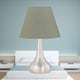 image 3 of Romana - Brushed Chrome Touch Table Lamp with Sage Green Shade | Chrome | Green | Medium | 1