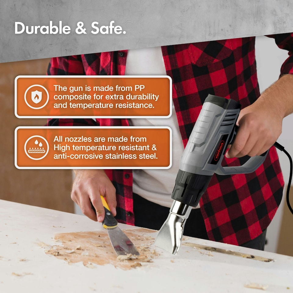 image 1 of VonHaus 2000w Heat Gun with Two Temperature Settings