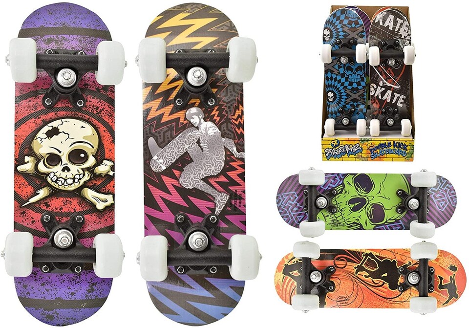 image 1 of Mini Complete Beginner Skateboard (16") - Assorted Styles, 1 Supplied