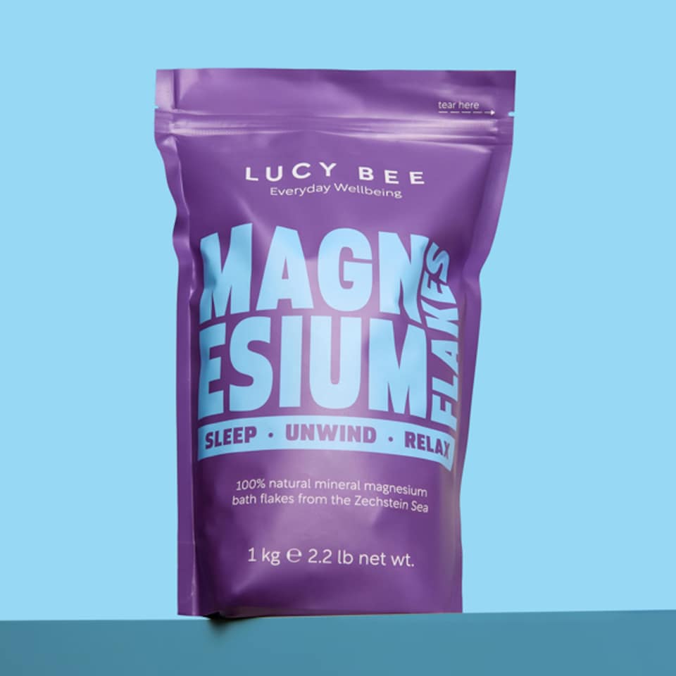image 1 of Lucy Bee Pure Zechstein Magnesium Flakes Relaxing Bath & Foot Soak 1kg