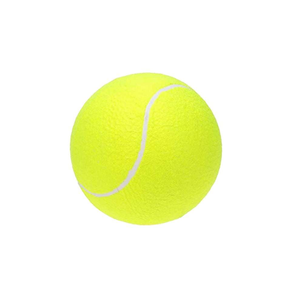 image 1 of The Magic Toy Shop Giant Tennis Ball 24cm Big Outdoor Beach Sports Inflatable Toy