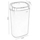 image 2 of Dihl 50L Sensor Bin Anthracite / Black Grey | 50
