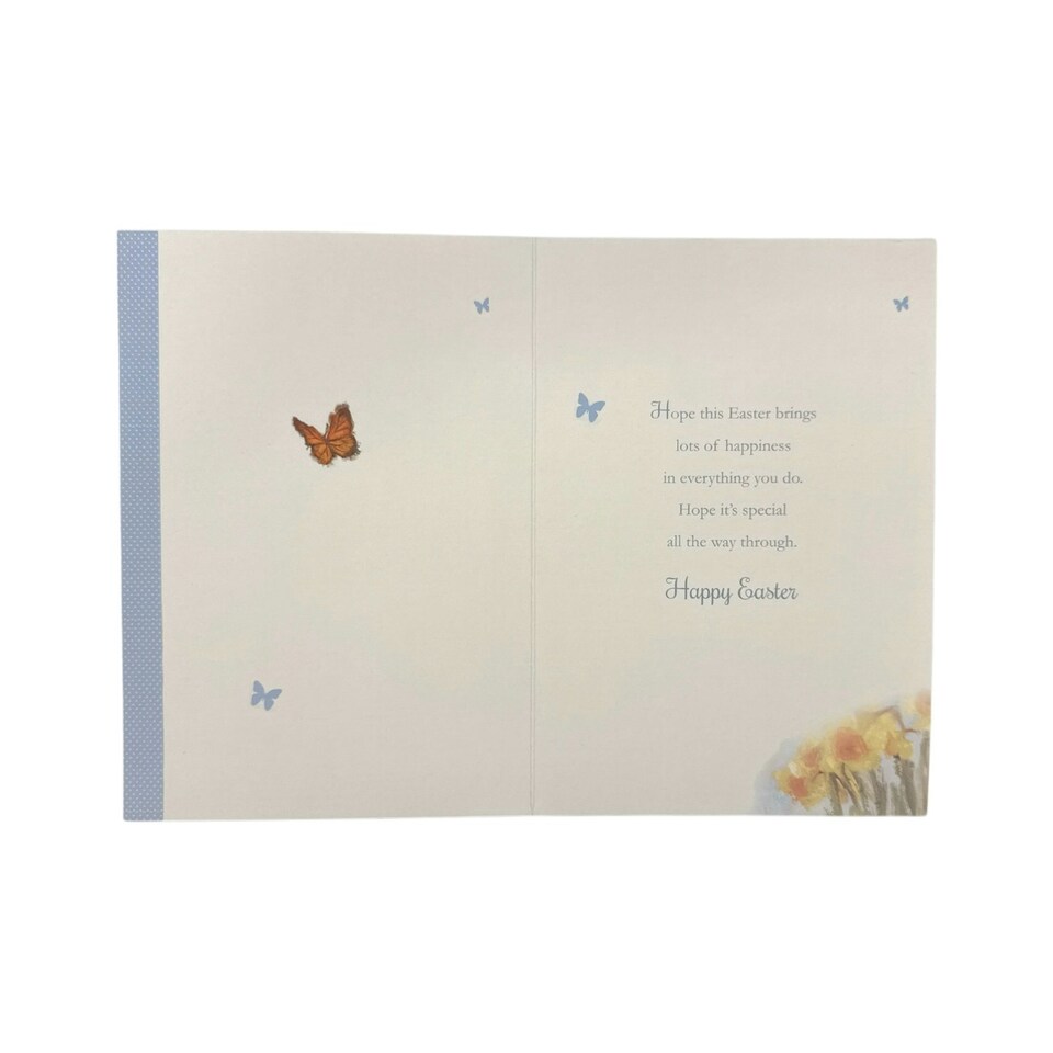 image 1 of For You Godfather Cute Lamb Floral Design Easter Card