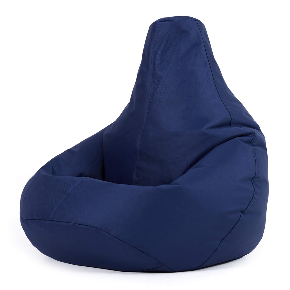 image 1 of Kids Recliner Beanbag Indoor and Outdoor Navy Blue Set of 2 | Blue | Navy | M | 1