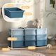 image 3 of HOMCOM Kids Storage Units with Drawers 3 Tier Chest Dresser Tower Blue | 113 x 37 x 56.5 cm