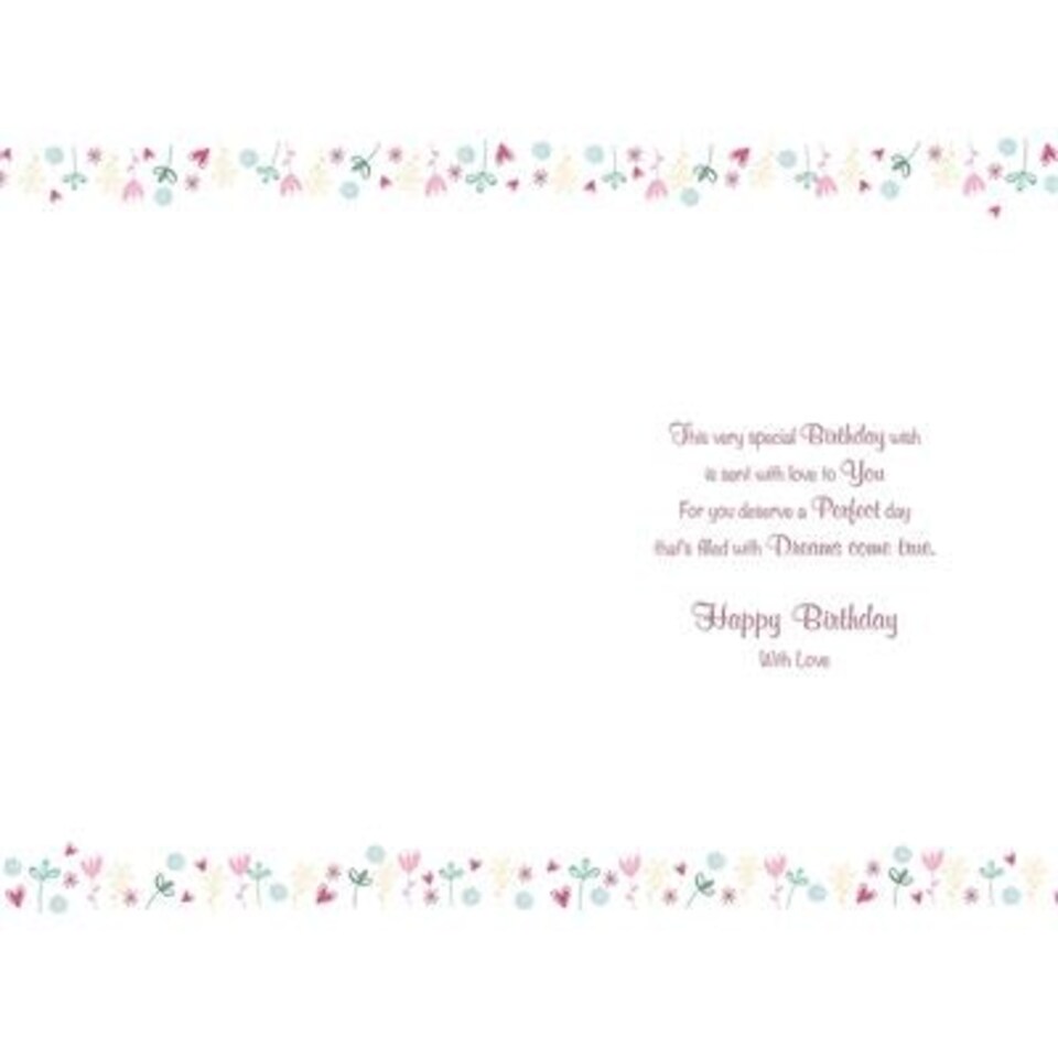image 1 of Pretty Flowers Circle Niece Birthday Card