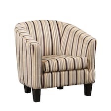 Aurora Striped Fabric Tub Chair - Black