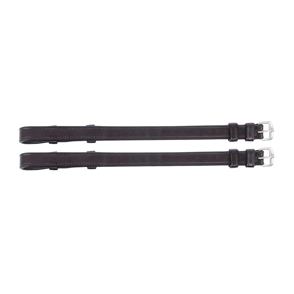 Collegiate Comfitec Leather Cheek Pieces - Brown - Warmblood