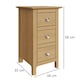 image 2 of Taberno Oak 3 Drawer Bedside Table Nightstand Cabinet Natural Oak