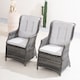 image 2 of Direct Wicker 2-Piece Garden Detachable Aluminium Rattan Chairs, Grey | Grey