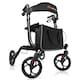 image 1 of COSTWAY Folding Rollator Walker Aluminium Mobility Aid Black