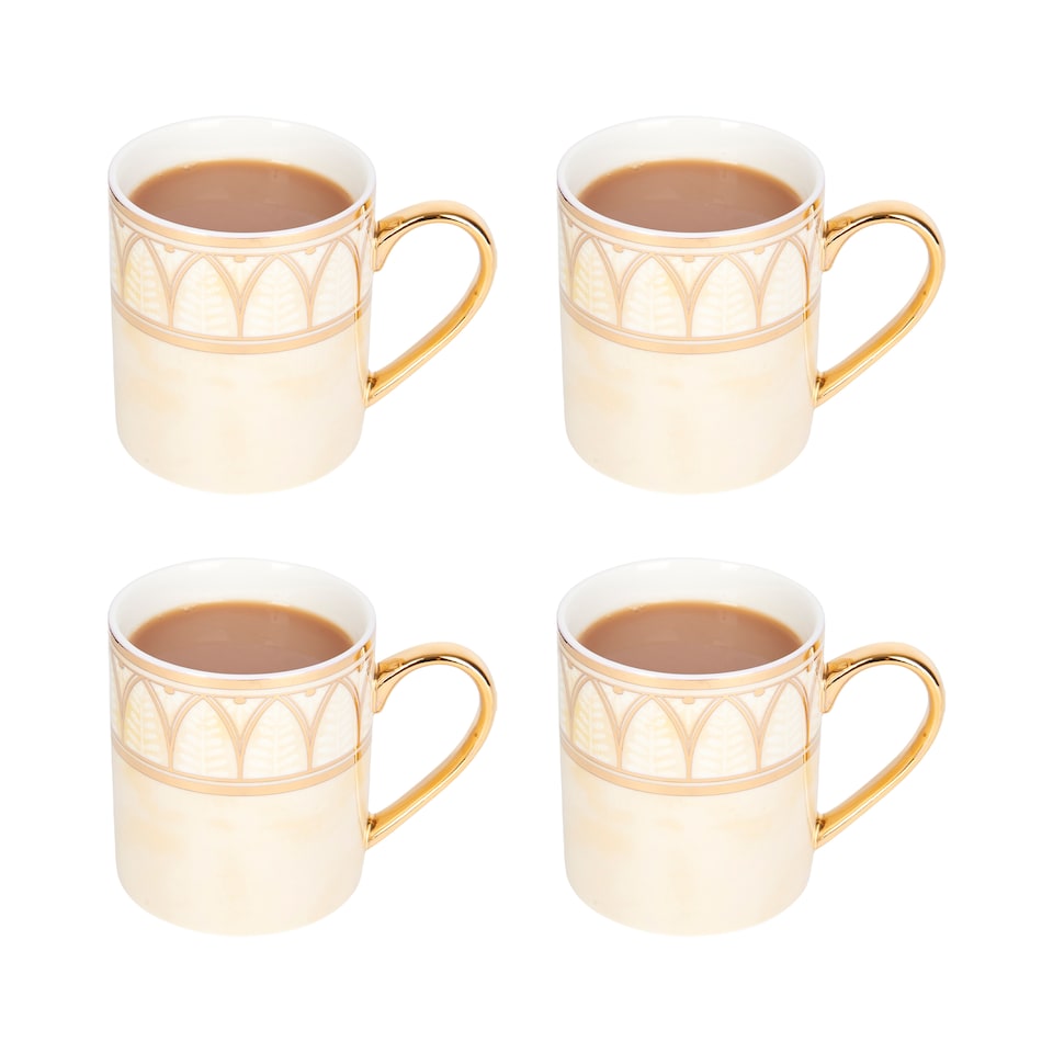 image 1 of V&A Set of 4 Duchesse Mugs Cream | Cream | 4