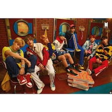 BTS Pizza Poster - Multicoloured - One Size