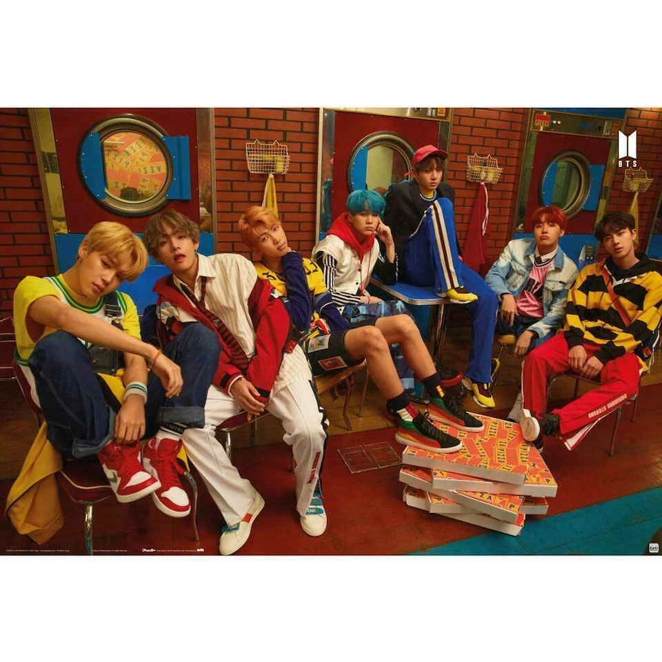 BTS Pizza Poster - Multicoloured - One Size