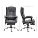 image 6 of Vinsetto 6-Point Vibrating Heat Massage Chair w/ Microfibre Charcoal Grey