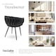 image 7 of Dining Chair Astano - padded, velvet, knot design, continuous backrest - Set of 2 Black