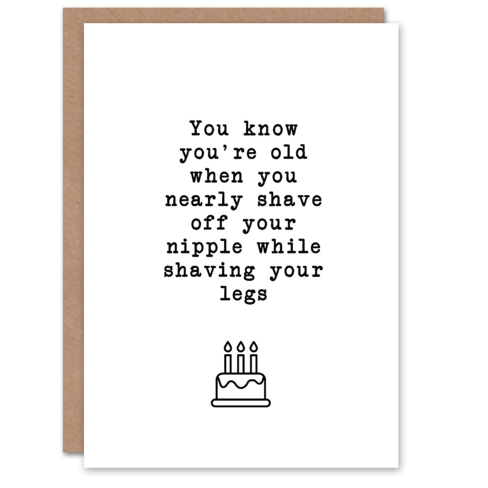 image 1 of You Know You're Old When Funny Adult Humour Birthday Card