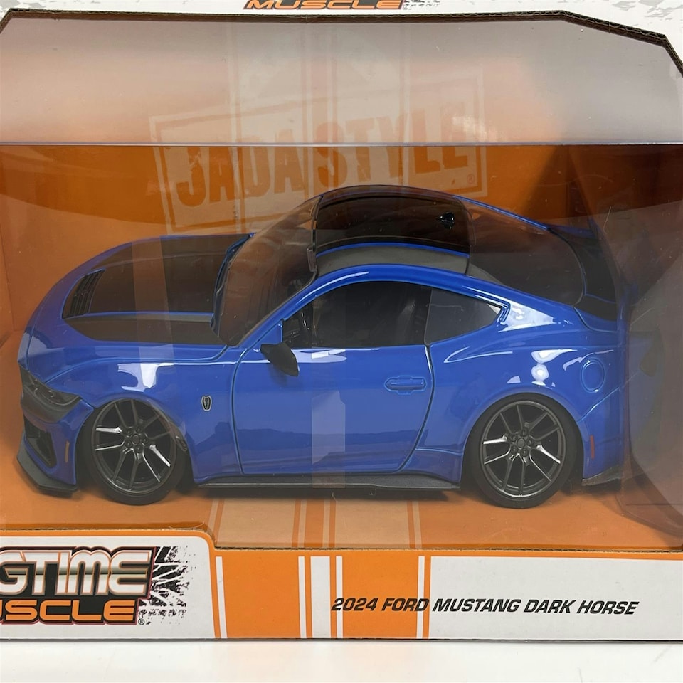 image 1 of 2024 Ford Mustang Dark Horse Blue Bigtime Muscle 1:24 Scale Jada 35276