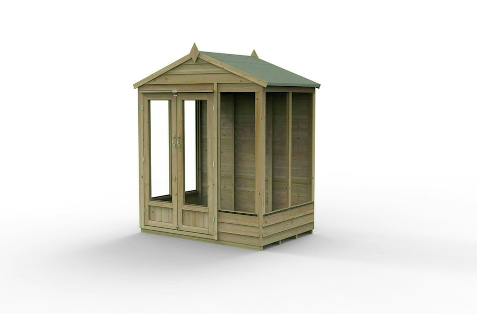 image 1 of Forest Garden 4LIFE Apex Summerhouse 6x4 - Double Door - 5 Window