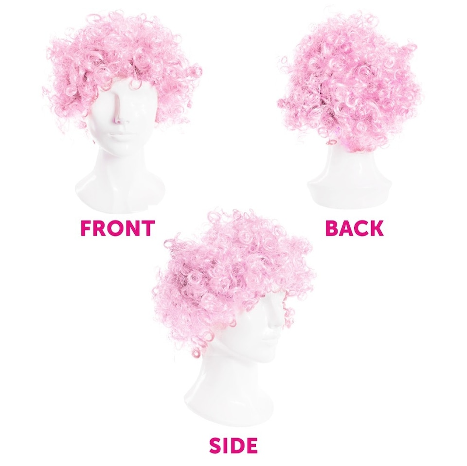 image 1 of Pink Curly Wig | Pink | 24