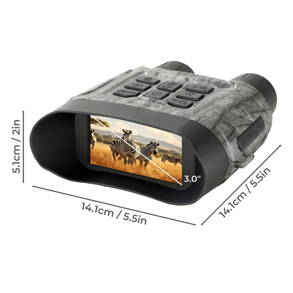 image 1 of Spector Night Vision Goggles 4K UHD Binoculars 11x Digital Zoom with LCD Screen