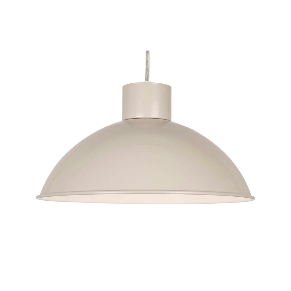 image 1 of Domed - Taupe Grey Easy Fit Metal Pendant Shade Grey