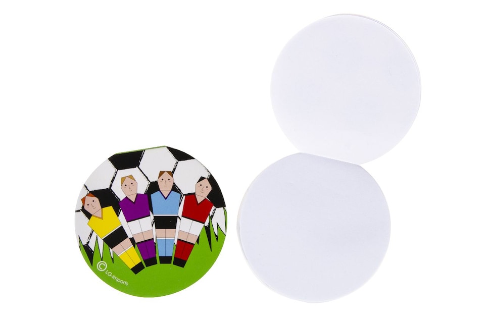image 1 of Pack of 12 Round Football Theme Notebooks 8cm