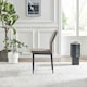 image 5 of Furniturebox Riya 2x Taupe Fabric Black Legs Dining Chair